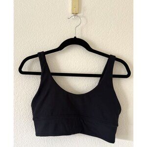 Lululemon Women's Black Logo Align Reversible Sports Bra Size 10 Pilates